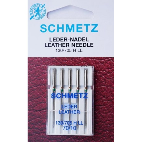 Aiguille schmetz LEDER LEATHER CUIR 130 705 H-LL 70/10 la boite de 5 aiguilles