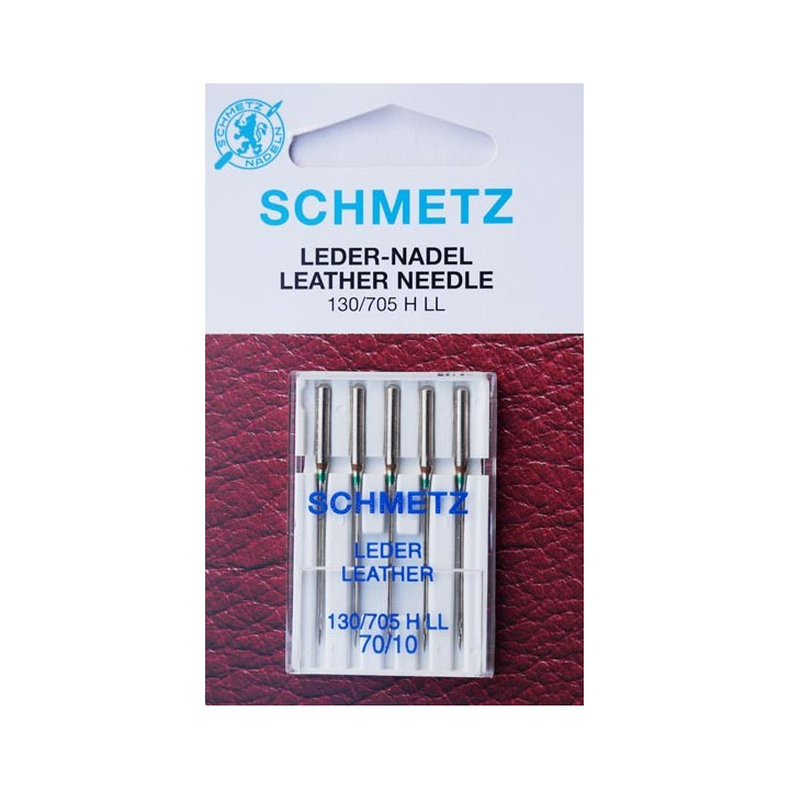 Aiguille schmetz LEDER LEATHER CUIR 130 705 H-LL 70/10 la boite de 5 aiguilles