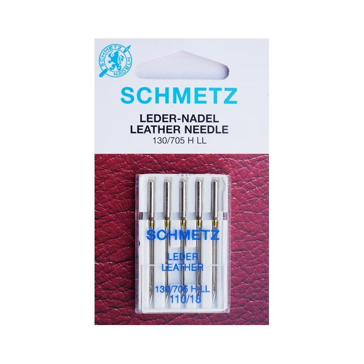 Aiguille schmetz LEDER LEATHER CUIR 130 705 H-LL 110/18 la boite de 5 aiguilles