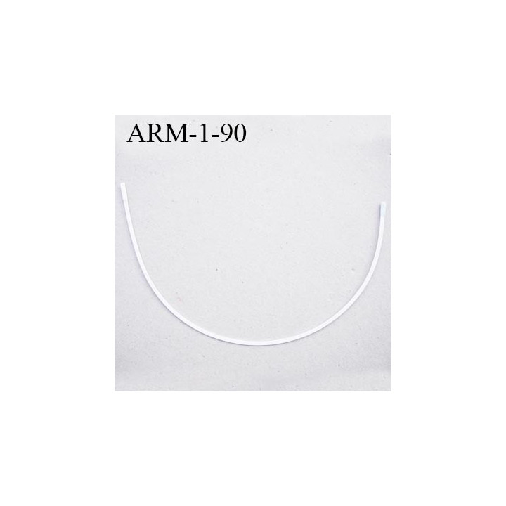 Armature 90  acier laqué blanc  longueur total développé de l'armature 220 mm forme n° 1 prix à la pièce