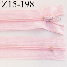 fermeture 15 cm zip glissière  couleur rose non séparable longueur 15 cm largeur 2.5 cm zip nylon largeur de la glissière  4 mm