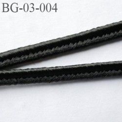 galon 3 mm soutache ruban  cordon  couleur noir brillant largeur 3 mm épaisseur 1.5 mm très très solide