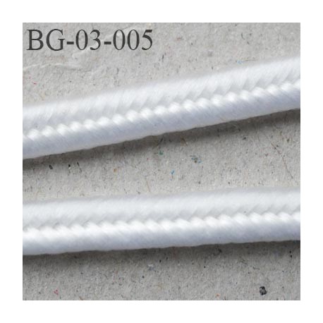 galon 3 mm soutache ruban cordon couleur blanc brillant largeur 3 mm épaisseur 1.5 mm très très solide