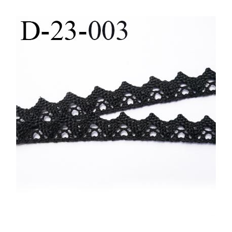 dentelle 23 mm crochet ancienne 100% coton largeur 23 mm couleur noir provient d'une vieille mercerie parisienne prix au mètre