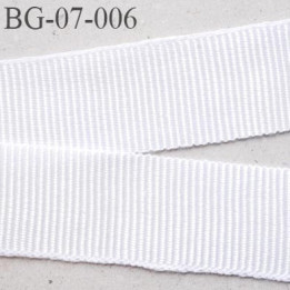 galon 7 mm ruban gros grain  couleur blanc brillant très très solide et souple synthétique largeur 7 mm prix au mètre