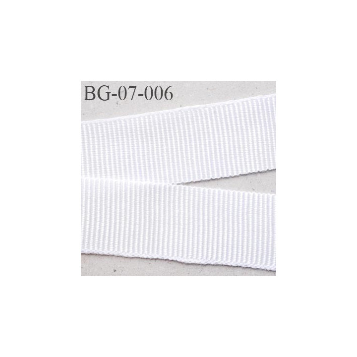 galon 7 mm ruban gros grain  couleur blanc brillant très très solide et souple synthétique largeur 7 mm prix au mètre