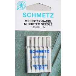 Aiguille Schmetz 110/18 Microtex 130/705 H-M 110/18 la boite de 5 aiguilles