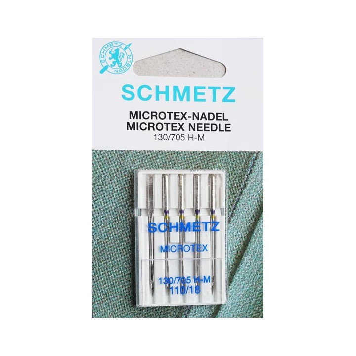 Aiguille Schmetz Microtex 130/705 H-M 110/18 la boite de 5 aiguilles