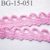 galon coton boutonnière 15 mm couleur rose largeur 15 mm prix au mètre