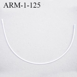 Armature 125 acier laqué blanc  longueur total développé de l'armature 325 mm forme n° 1 prix à la pièce