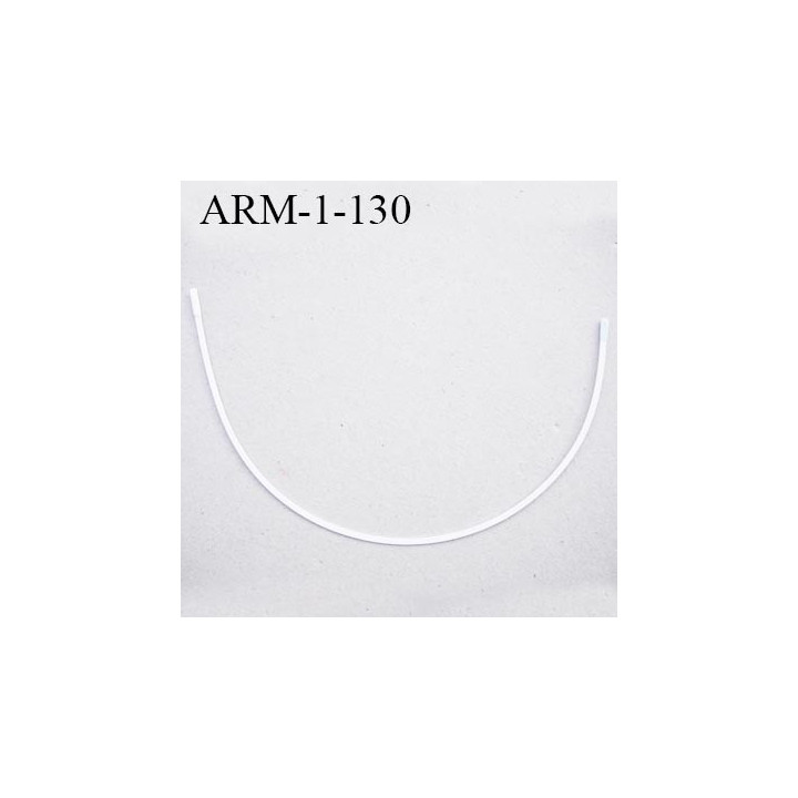 Armature 130 acier laqué blanc  longueur total développé de l'armature 340 mm forme n° 1 prix à la pièce