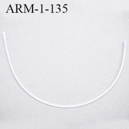 Armature 135 acier laqué blanc  longueur total développé de l'armature 355 mm forme n° 1 prix à la pièce
