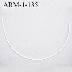 Armature 135 acier laqué blanc  longueur total développé de l'armature 355 mm forme n° 1 prix à la pièce