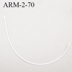 Armature 70 acier laqué blanc longueur total développé de l'armature 132 mm forme n° 2 prix à la pièce