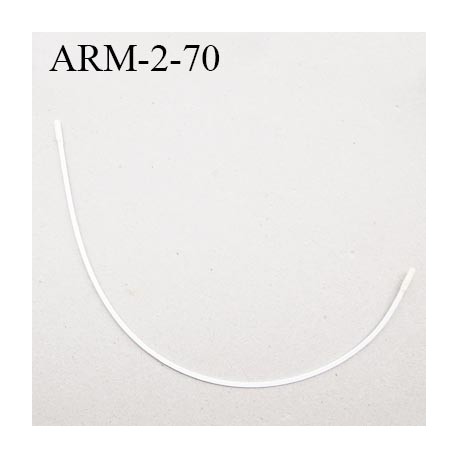 Armature 70 acier laqué blanc longueur total développé de l'armature 132 mm forme n° 2 prix à la pièce