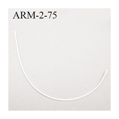 Armature 75 acier laqué blanc longueur total développé de l'armature 146 mm forme n° 2 prix à la pièce