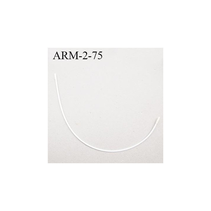 Armature 75  acier laqué blanc  longueur total développé de l'armature 146 mm forme n° 2 prix à la pièce