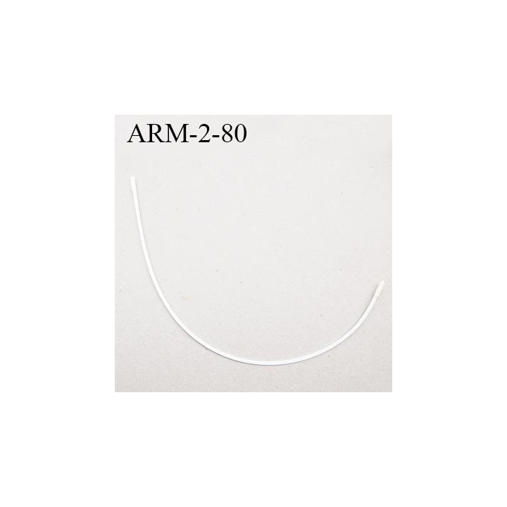 Armature 80  acier laqué blanc  longueur total développé de l'armature 162 mm forme n° 2 prix à la pièce