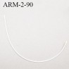 Armature 90 acier laqué blanc longueur total développé de l'armature 192 mm forme n° 2 prix à la pièce