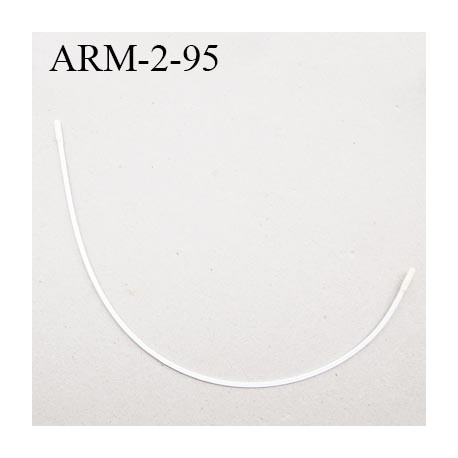 Armature 95 acier laqué blanc longueur total développé de l'armature 207 mm forme n° 2 prix à la pièce