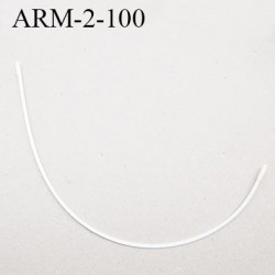 Armature 100  acier laqué blanc  longueur total développé de l'armature 222 mm forme n° 2 prix à la pièce