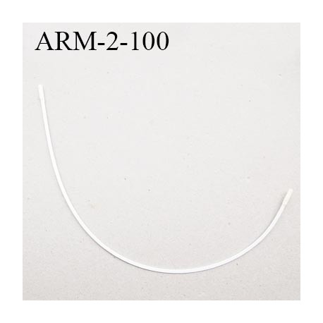 Armature 100 acier laqué blanc longueur total développé de l'armature 222 mm forme n° 2 prix à la pièce