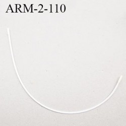 Armature 110 acier laqué blanc longueur total développé de l'armature 252 mm forme n° 2 prix à la pièce