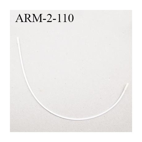 Armature 110 acier laqué blanc longueur total développé de l'armature 252 mm forme n° 2 prix à la pièce