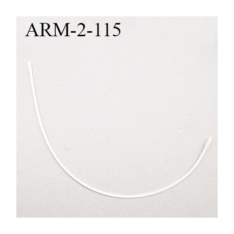Armature 115 acier laqué blanc longueur total développé de l'armature 267 mm forme n° 2 prix à la pièce