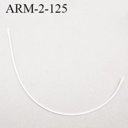 Armature 125  acier laqué blanc  longueur total développé de l'armature 297 mm forme n° 2 prix à la pièce