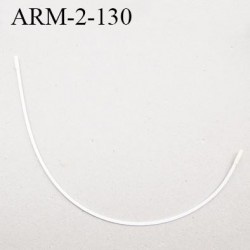 Armature 130  acier laqué blanc  longueur total développé de l'armature 313 mm forme n° 2 prix à la pièce