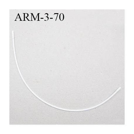 Armature 70 acier laqué blanc longueur total développé de l'armature 113 mm forme n° 3 prix à la pièce