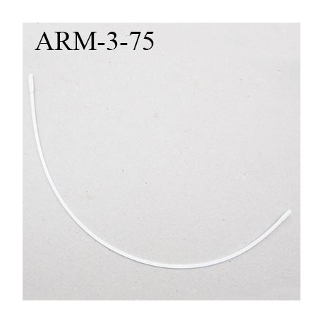 Armature 75 acier laqué blanc longueur total développé de l'armature 128 mm forme n° 3 prix à la pièce
