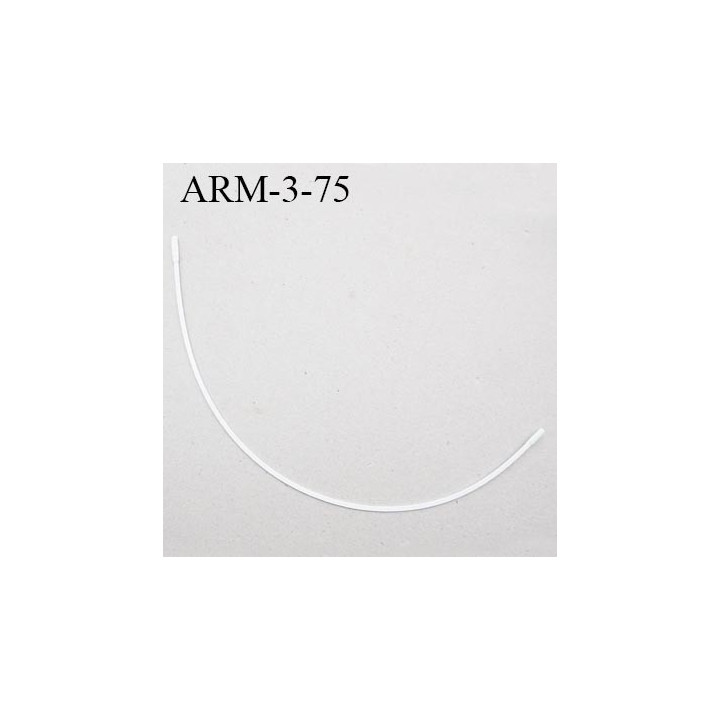 Armature 75  acier laqué blanc  longueur total développé de l'armature 128 mm forme n° 3 prix à la pièce