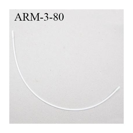 Armature 80 acier laqué blanc longueur total développé de l'armature 142 mm forme n° 3 prix à la pièce