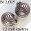 bouton 12 mm couleur argent accroche avec anneau au dos diamètre 12 millimètres
