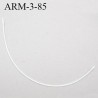 Armature 85 acier laqué blanc longueur total développé de l'armature 158 mm forme n° 3 prix à la pièce