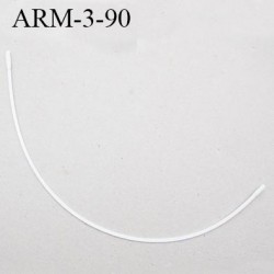 Armature 90 acier laqué blanc longueur total développé de l'armature 172 mm forme n° 3 prix à la pièce