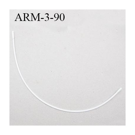 Armature 90 acier laqué blanc longueur total développé de l'armature 172 mm forme n° 3 prix à la pièce