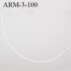 Armature 100 acier laqué blanc longueur total développé de l'armature 203 mm forme n° 3 prix à la pièce