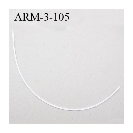 Armature 105 acier laqué blanc longueur total développé de l'armature 218 mm forme n° 3 prix à la pièce