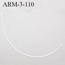 Armature 110  acier laqué blanc  longueur total développé de l'armature 233 mm forme n° 3 prix à la pièce