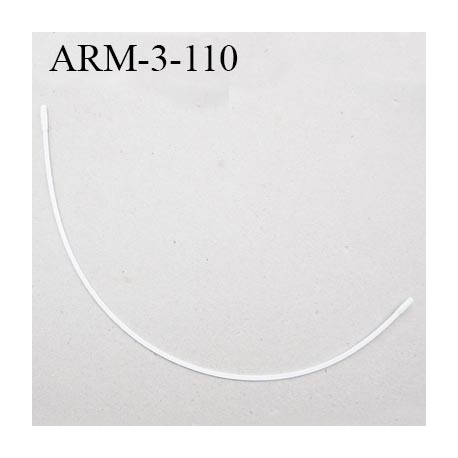 Armature 110 acier laqué blanc longueur total développé de l'armature 233 mm forme n° 3 prix à la pièce