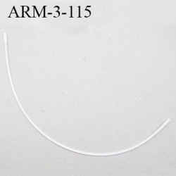 Armature 115 acier laqué blanc longueur total développé de l'armature 248 mm forme n° 3 prix à la pièce
