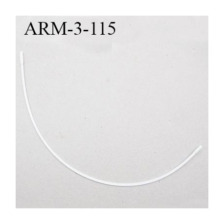 Armature 115 acier laqué blanc longueur total développé de l'armature 248 mm forme n° 3 prix à la pièce