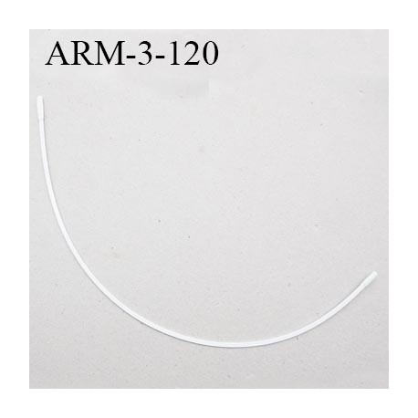 Armature 120 acier laqué blanc longueur total développé de l'armature 263 mm forme n° 3 prix à la pièce