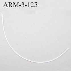 Armature 125  acier laqué blanc  longueur total développé de l'armature 278 mm forme n° 3 prix à la pièce