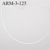 Armature 125 acier laqué blanc longueur total développé de l'armature 278 mm forme n° 3 prix à la pièce