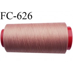 Cone de fil mousse 2000 mètres polyamide fil n° 100/2 couleur bronze  clair ou bois rosé longueur 2000 mètres bobiné en  France