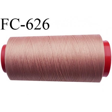 Cone de fil mousse 2000 mètres polyamide fil n° 100/2 couleur bronze clair ou bois rosé longueur 2000 mètres bobiné en France